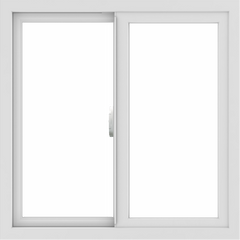 WDMA 30x30 (29.5 x 29.5 inch) Vinyl uPVC White Slide Window without Grids Interior