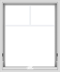 WDMA 30x36 (29.5 x 35.5 inch) White Vinyl uPVC Crank out Awning Window with Fractional Grilles