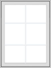 WDMA 30x40 (29.5 x 39.5 inch) White Vinyl uPVC Crank out Awning Window with Colonial Grids Exterior