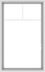 WDMA 30x48 (29.5 x 47.5 inch) uPVC Vinyl White push out Casement Window with Fractional Grilles