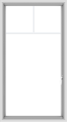 WDMA 30x54 (29.5 x 53.5 inch) uPVC Vinyl White push out Casement Window with Fractional Grilles