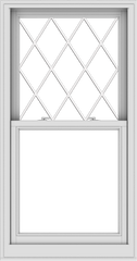 WDMA 30x57 (29.5 x 56.5 inch)  Aluminum Single Double Hung Window with Diamond Grids