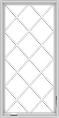 WDMA 30x60 (29.5 x 59.5 inch) White Vinyl uPVC Crank out Casement Window without Grids with Diamond Grills