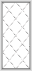 WDMA 30x66 (29.5 x 65.5 inch) White Vinyl uPVC Push out Casement Window without Grids with Diamond Grills