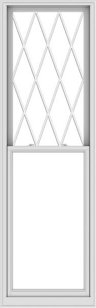 WDMA 32x102 (31.5 x 101.5 inch)  Aluminum Single Double Hung Window with Diamond Grids