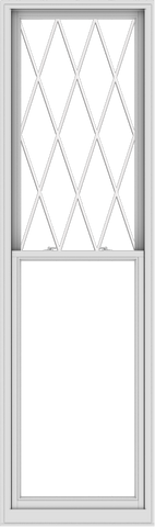 WDMA 32x108 (31.5 x 107.5 inch)  Aluminum Single Double Hung Window with Diamond Grids