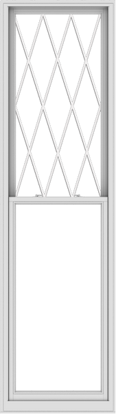 WDMA 32x114 (31.5 x 113.5 inch)  Aluminum Single Double Hung Window with Diamond Grids