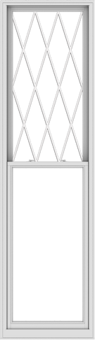 WDMA 32x114 (31.5 x 113.5 inch)  Aluminum Single Double Hung Window with Diamond Grids