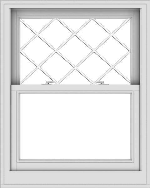 WDMA 32x40 (31.5 x 39.5 inch)  Aluminum Single Double Hung Window with Diamond Grids