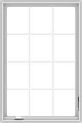 WDMA 32x48 (31.5 x 47.5 inch) White Vinyl UPVC Crank out Casement Window without Grids