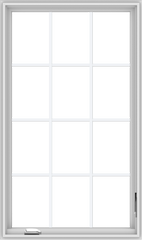 WDMA 32x54 (31.5 x 53.5 inch) White Vinyl UPVC Crank out Casement Window without Grids