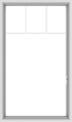 WDMA 32x54 (31.5 x 53.5 inch) White uPVC Vinyl Push out Casement Window with Fractional Grilles