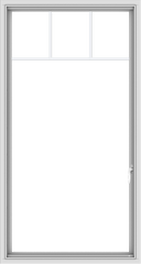 WDMA 32x60 (31.5 x 59.5 inch) White uPVC Vinyl Push out Casement Window with Fractional Grilles