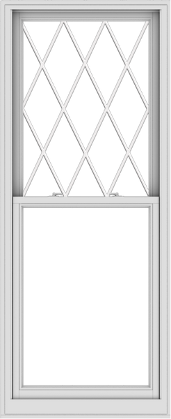 WDMA 32x78 (31.5 x 77.5 inch)  Aluminum Single Double Hung Window with Diamond Grids