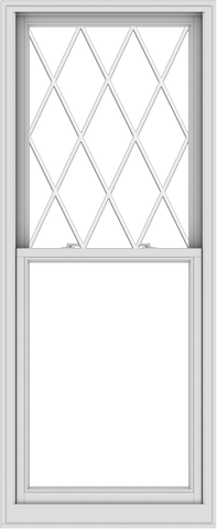 WDMA 32x78 (31.5 x 77.5 inch)  Aluminum Single Double Hung Window with Diamond Grids