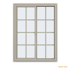 36x48 35.5x47.5 Vinyl Pvc Sliding  Window With Colonial Grids Grilles