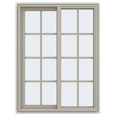 36x48 35.5x47.5 Vinyl Pvc Sliding  Window With Colonial Grids Grilles