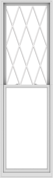 WDMA 36x120 (35.5 x 119.5 inch)  Aluminum Single Double Hung Window with Diamond Grids