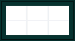 WDMA 36x20 (35.5 x 19.5 inch) Oak Wood Green Aluminum Push out Awning Window with Colonial Grids Exterior