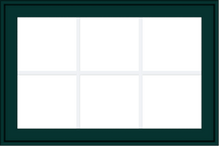 WDMA 36x24 (35.5 x 23.5 inch) Oak Wood Green Aluminum Push out Awning Window with Colonial Grids Exterior