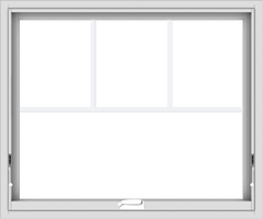 WDMA 36x30 (35.5 x 29.5 inch) White Vinyl uPVC Crank out Awning Window with Fractional Grilles