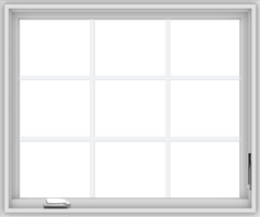 WDMA 36x30 (35.5 x 29.5 inch) White Vinyl UPVC Crank out Casement Window without Grids