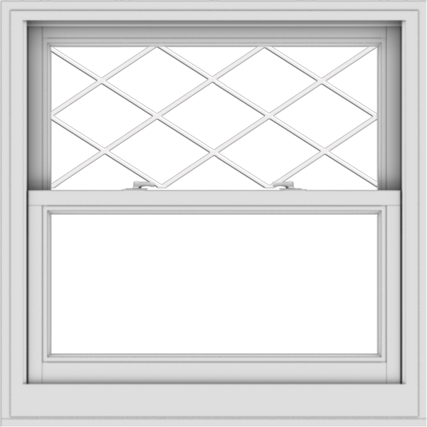 WDMA 36x36 (35.5 x 35.5 inch)  Aluminum Single Double Hung Window with Diamond Grids