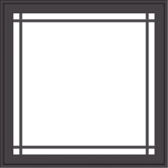 WDMA 36x36 (35.5 x 35.5 inch) Pine Wood Dark Grey Aluminum Crank out Casement Window with Prairie Grilles