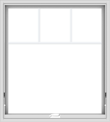 WDMA 36x40 (35.5 x 39.5 inch) White Vinyl uPVC Crank out Awning Window with Fractional Grilles