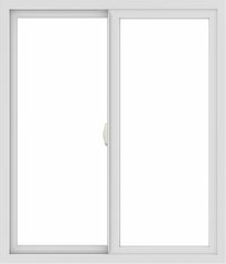 WDMA 36x42 (35.5 x 41.5 inch) Vinyl uPVC White Slide Window without Grids Interior