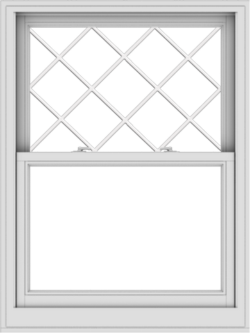 WDMA 36x48 (35.5 x 47.5 inch)  Aluminum Single Double Hung Window with Diamond Grids