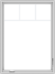 WDMA 36x48 (35.5 x 47.5 inch) White Vinyl UPVC Crank out Casement Window with Fractional Grilles