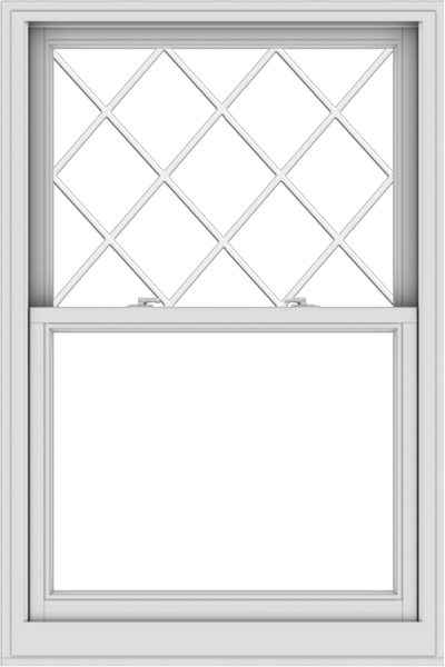 WDMA 36x54 (35.5 x 53.5 inch)  Aluminum Single Double Hung Window with Diamond Grids