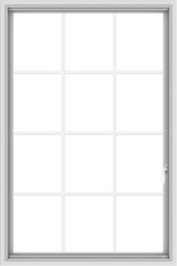 WDMA 36x54 (35.5 x 53.5 inch) White uPVC Vinyl Push out Casement Window without Grids