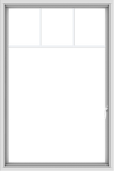 WDMA 36x54 (35.5 x 53.5 inch) White uPVC Vinyl Push out Casement Window with Fractional Grilles