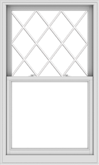 WDMA 36x60 (35.5 x 59.5 inch)  Aluminum Single Double Hung Window with Diamond Grids