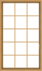 WDMA 36x60 (35.5 x 59.5 inch) Pine Wood Light Grey Aluminum Push out Casement Window without Grids