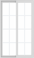 WDMA 36x60 (35.5 x 59.5 inch) Vinyl uPVC White Slide Window with Colonial Grids Exterior