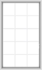 WDMA 36x60 (35.5 x 59.5 inch) White uPVC Vinyl Push out Casement Window without Grids