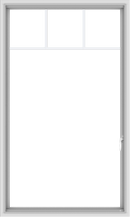 WDMA 36x60 (35.5 x 59.5 inch) White uPVC Vinyl Push out Casement Window with Fractional Grilles