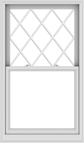 WDMA 36x61 (35.5 x 60.5 inch)  Aluminum Single Double Hung Window with Diamond Grids