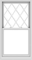 WDMA 36x66 (35.5 x 65.5 inch)  Aluminum Single Double Hung Window with Diamond Grids