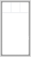 WDMA 36x66 (35.5 x 65.5 inch) White uPVC Vinyl Push out Casement Window with Fractional Grilles