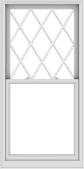 WDMA 36x72 (35.5 x 71.5 inch)  Aluminum Single Double Hung Window with Diamond Grids