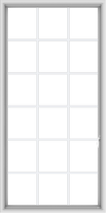 WDMA 36x72 (35.5 x 71.5 inch) White uPVC Vinyl Push out Casement Window without Grids