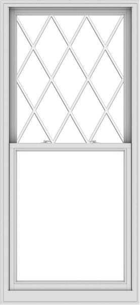 WDMA 36x78 (35.5 x 77.5 inch)  Aluminum Single Double Hung Window with Diamond Grids