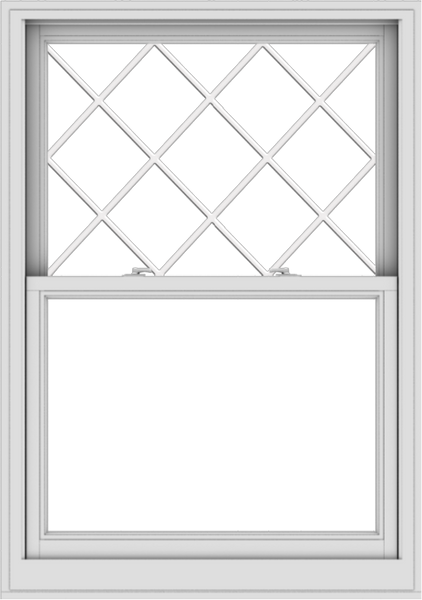 WDMA 38x54 (37.5 x 53.5 inch)  Aluminum Single Double Hung Window with Diamond Grids