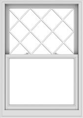 WDMA 38x54 (37.5 x 53.5 inch)  Aluminum Single Double Hung Window with Diamond Grids