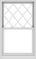 WDMA 38x61 (37.5 x 60.5 inch)  Aluminum Single Double Hung Window with Diamond Grids