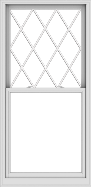 WDMA 38x78 (37.5 x 77.5 inch)  Aluminum Single Double Hung Window with Diamond Grids